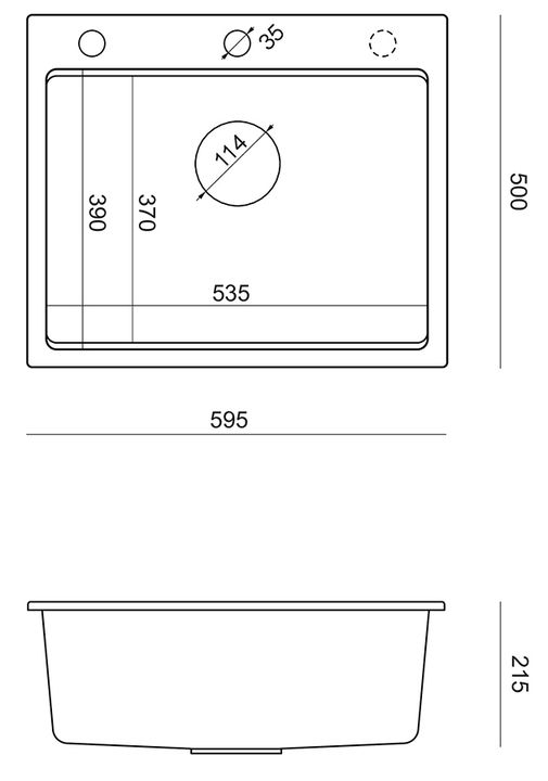 Chiuveta din granit KURT 110 WORKSTATION negru [10]