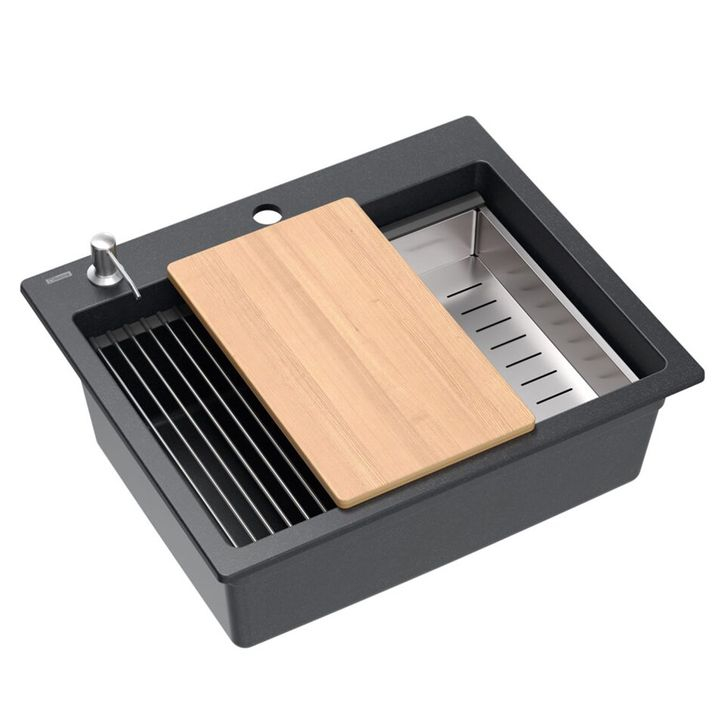 Chiuveta din granit KURT 110 WORKSTATION Negru [1]