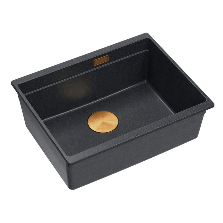 Chiuveta din granit Logan 100 negru metalic [3]