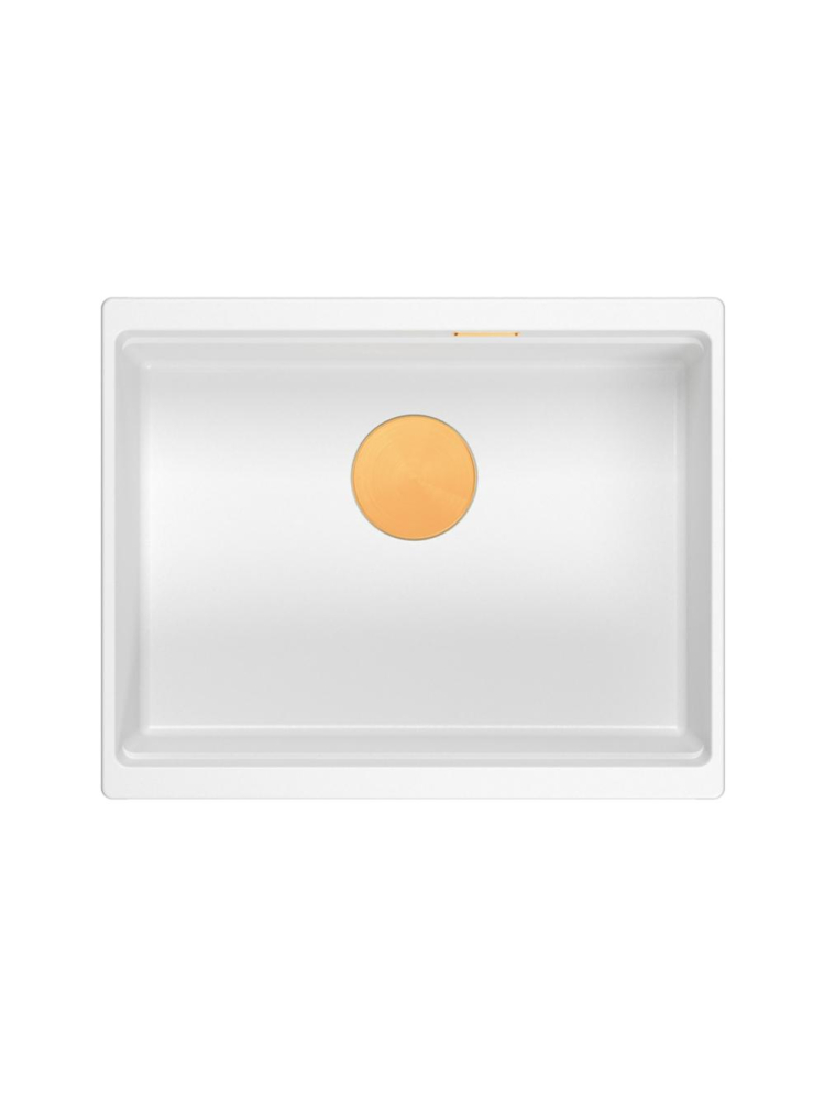 Chiuveta din granit Logan 100 ventil crom, Alb [6]