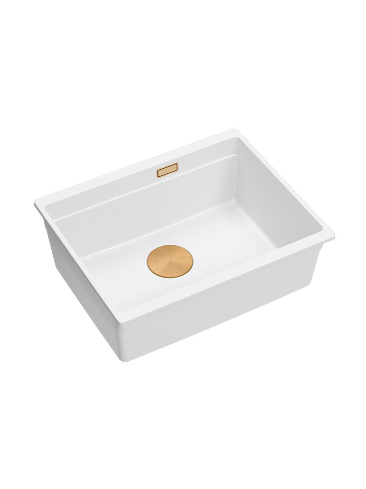 Chiuveta din granit Logan 100 ventil crom, Alb [3]