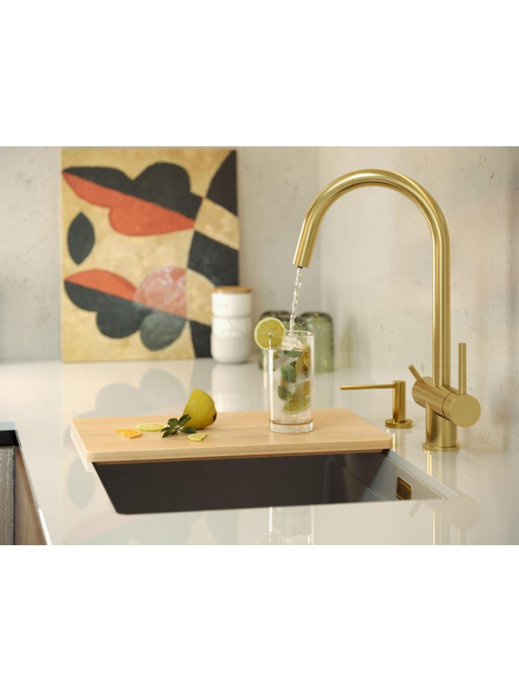 Chiuveta din granit Logan 100 ventil auriu, bej [8]