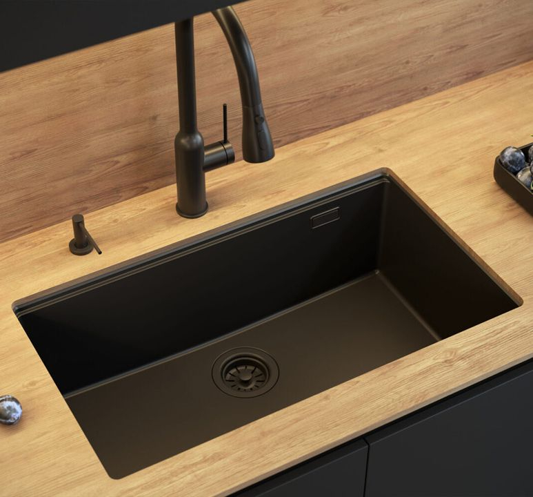 Chiuveta din granit Logan 110 negru [8]