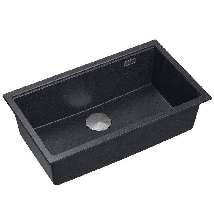 Chiuveta din granit Logan 110 negru metalic [11]