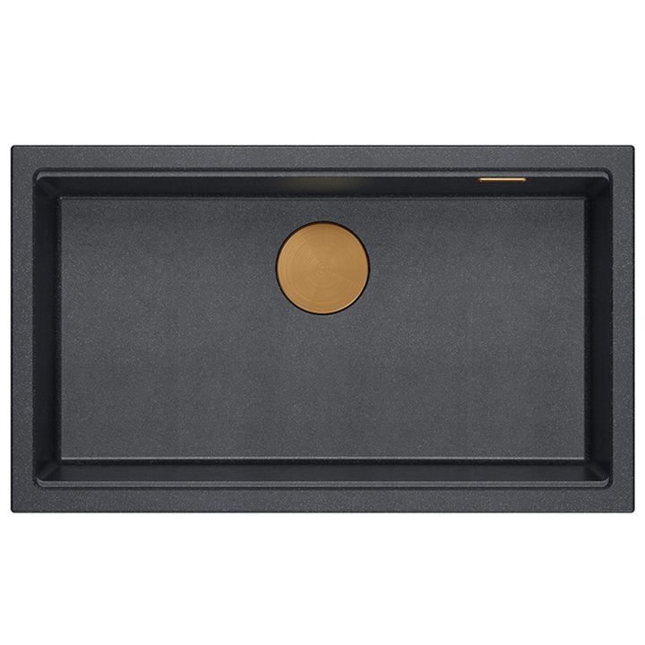 Chiuveta din granit Logan 110 negru metalic [6]