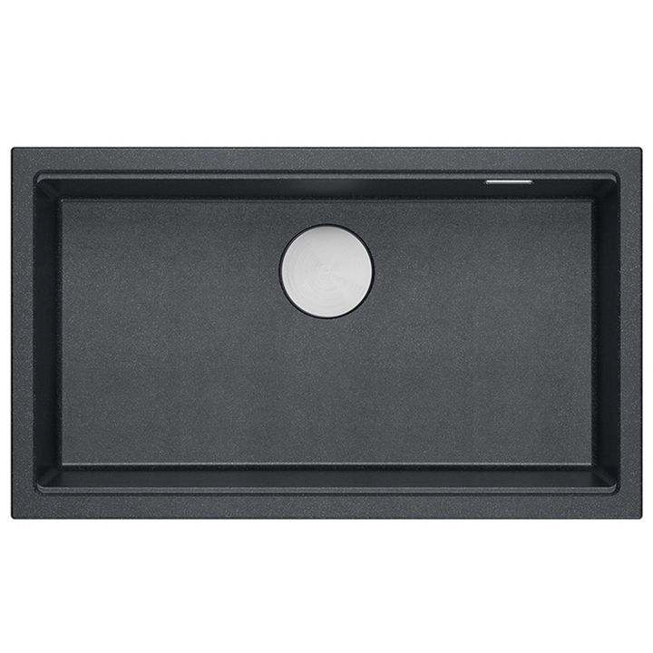 Chiuveta din granit Logan 110 negru metalic [5]