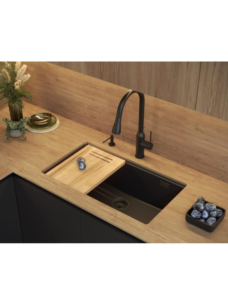 Chiuveta din granit Logan 110 ventil auriu, Alb [7]