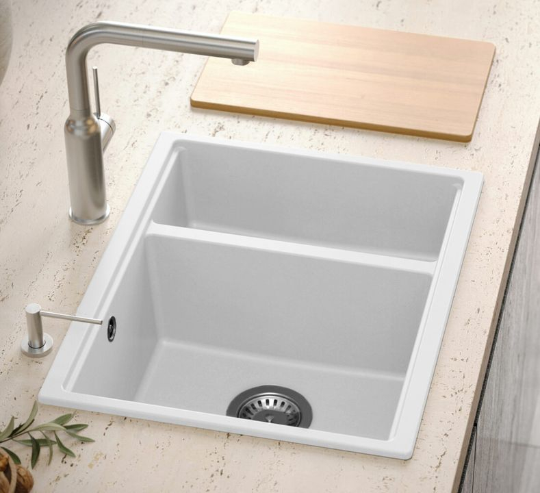 Chiuveta din granit Logan 150 alb [7]