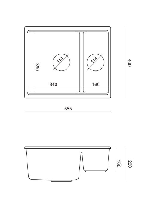 Chiuveta din granit Logan 150 negru [8]