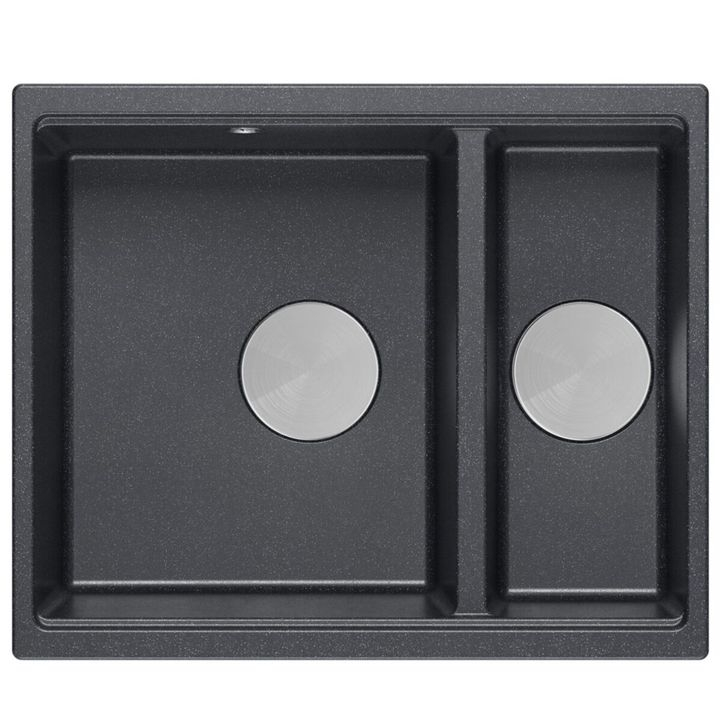 Chiuveta din granit Logan 150 negru metalic [5]