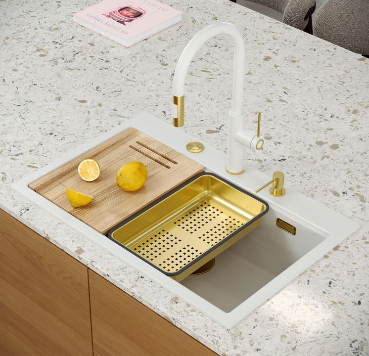 Chiuveta din granit MARC 110 WORKSTATION alb [8]