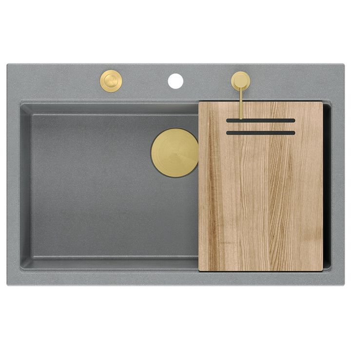 Chiuveta din granit MARC 110 WORKSTATION gri metalic [5]