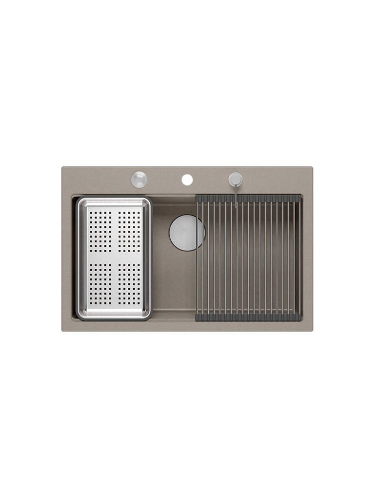 Chiuveta din granit MARC 110 WORKSTATION ventil auriu, bej [4]