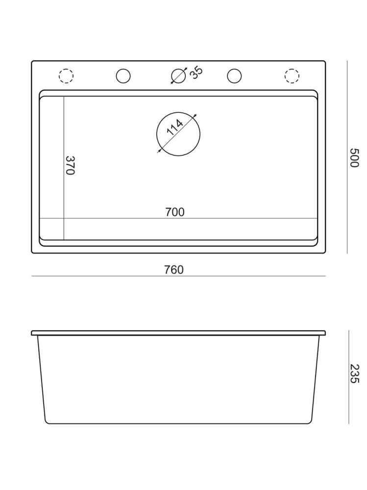 Chiuveta din granit MARC 110 WORKSTATION ventil auriu, bej [10]
