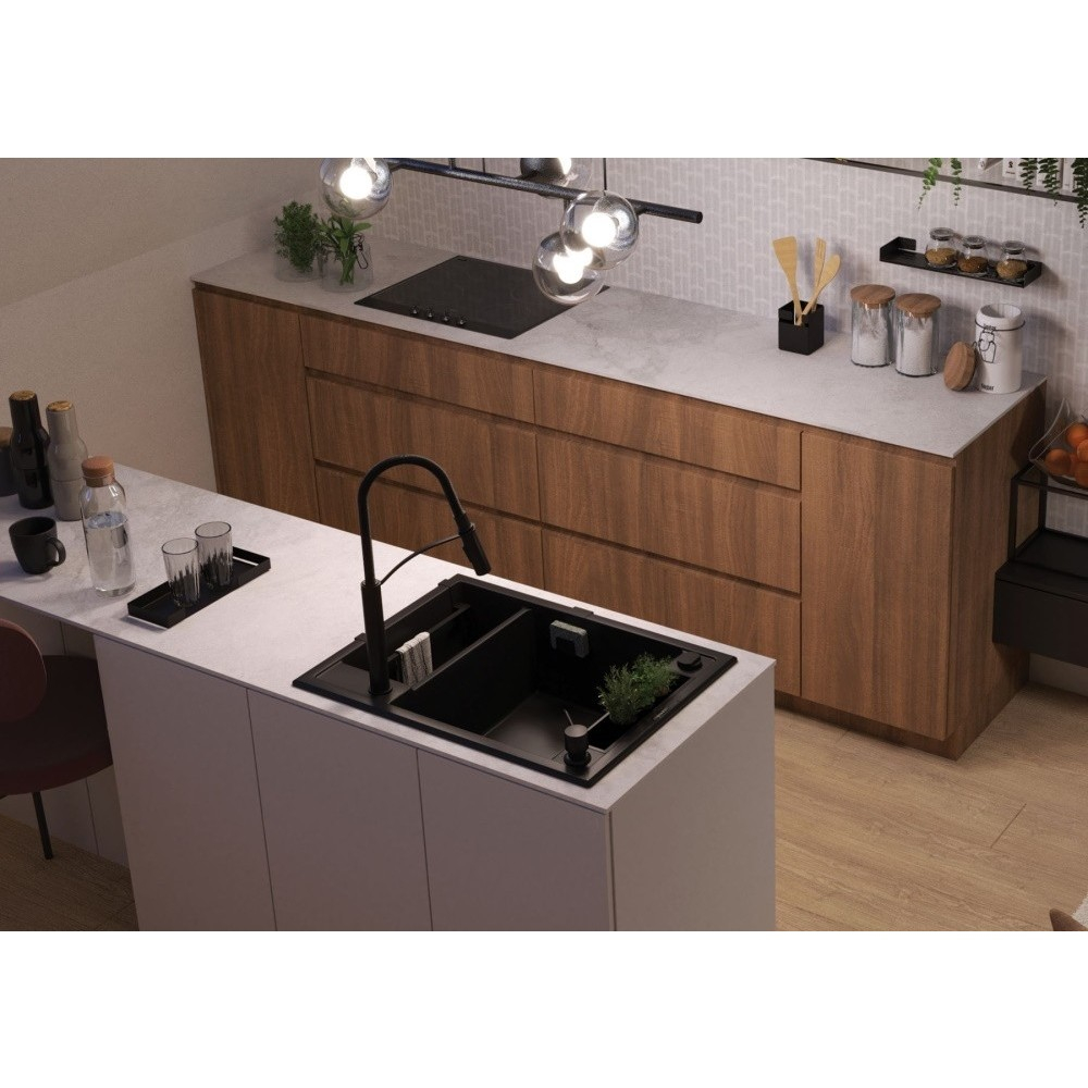 Chiuveta granit Deante Magnetic 50x69 cm negru [2]
