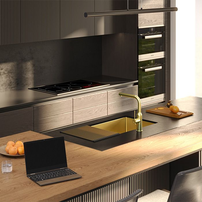 Chiuvetă inox ANTHONY 80 auriu [4]