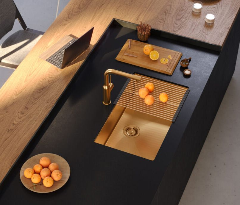 Chiuvetă inox ANTHONY 80 cupru [3]