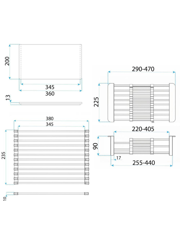 Chiuveta otel inoxidabil REA Leo 50 cupru periat 500x450 mm cu accesorii [10]