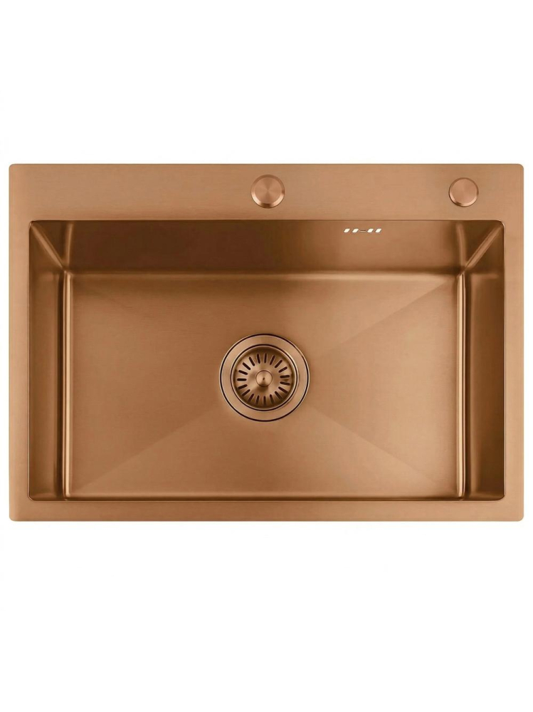 Chiuveta otel inoxidabil REA Liam cupru periat 580x450x185mm cu set accesorii bambus scurgator [6]