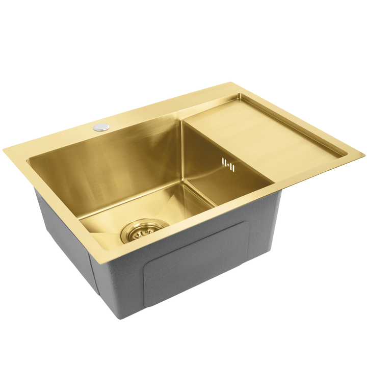 Chiuvetă inox Fin auriu periat [8]