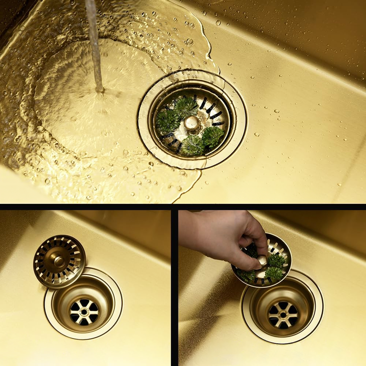 Chiuvetă inox Fin auriu periat [5]