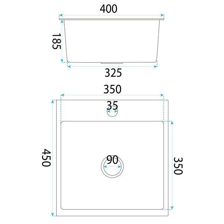 Chiuvetă inox Leo 40 auriu periat [9]