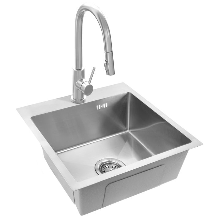 Chiuvetă inox Leo 40 crom periat [5]