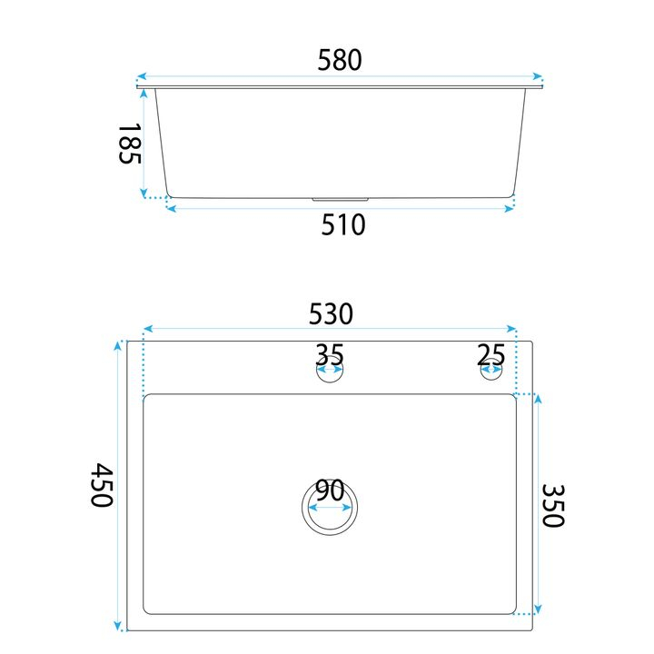 Chiuvetă inox Liam auriu periat [10]