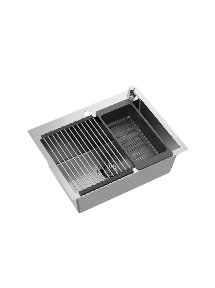 Chiuvetă inox LUKE 110 WORKSTATION cu baterie crom periat [11]