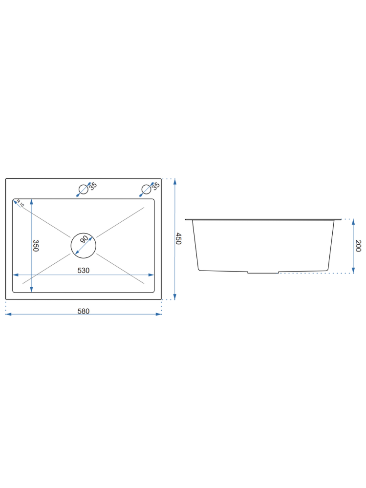Chiuvetă inox LUKE 110 WORKSTATION cu baterie crom periat [9]