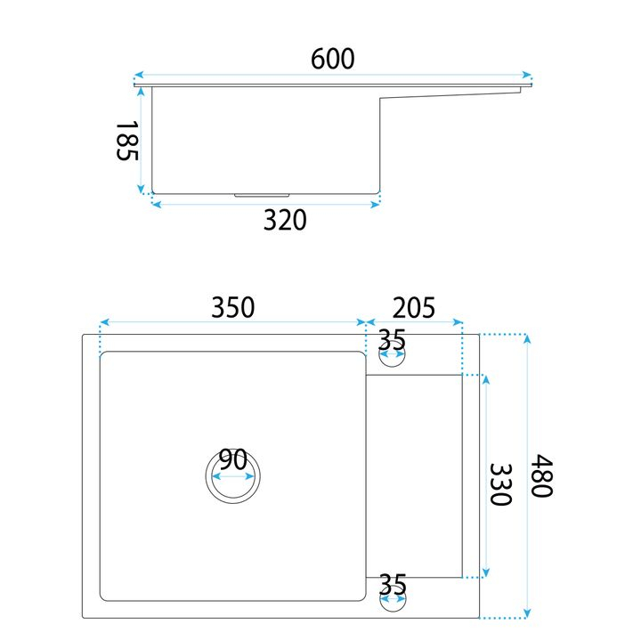 Chiuvetă inox Paul auriu periat [10]