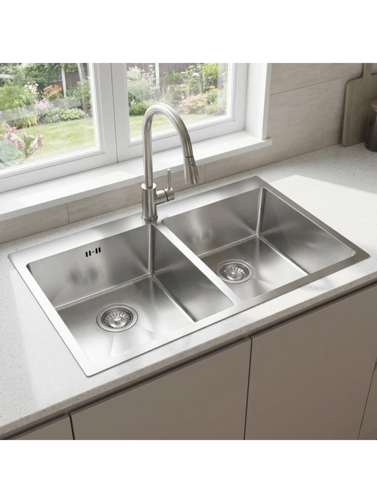 Chiuvetă inox REA Joel 83x55 cm crom periat [3]