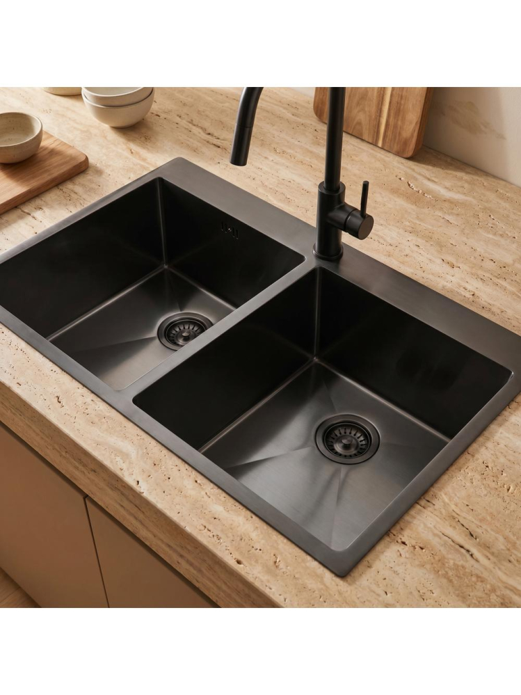 Chiuvetă inox Rea Joel 83x55 cm negru [5]