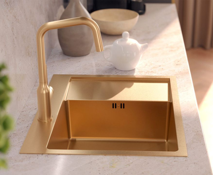 Chiuvetă inox RUSSEL 116 cupru [4]