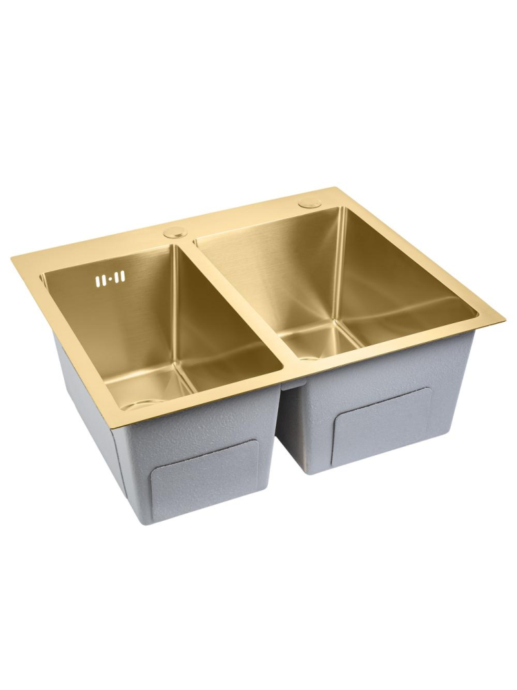 Chiuvetă inox Toby 56x48 cm auriu periat [2]