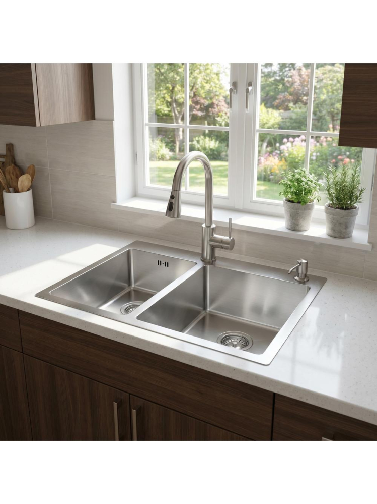 Chiuvetă inox Toby 56x48 cm crom periat [4]