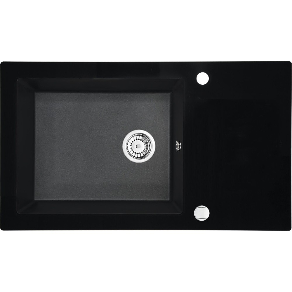 Chiuveta sticla-granit Deante Capella 50x86 cm negru [1]