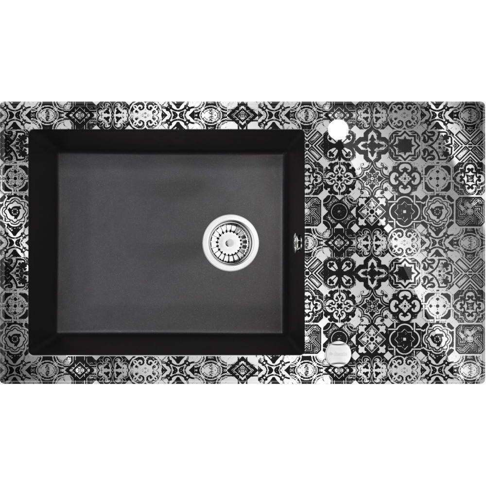 Chiuveta sticla-granit Deante Capella Precious 50x86 cm gri/grafit [1]