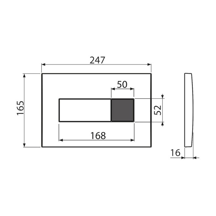 Clapeta de actionare, Alcadrain, M370S, cu senzor si doua volume, alb [2]
