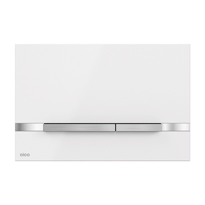 Clapeta de actionare, Alcadrain, Stripe, cu doua volume, alb lucios [1]