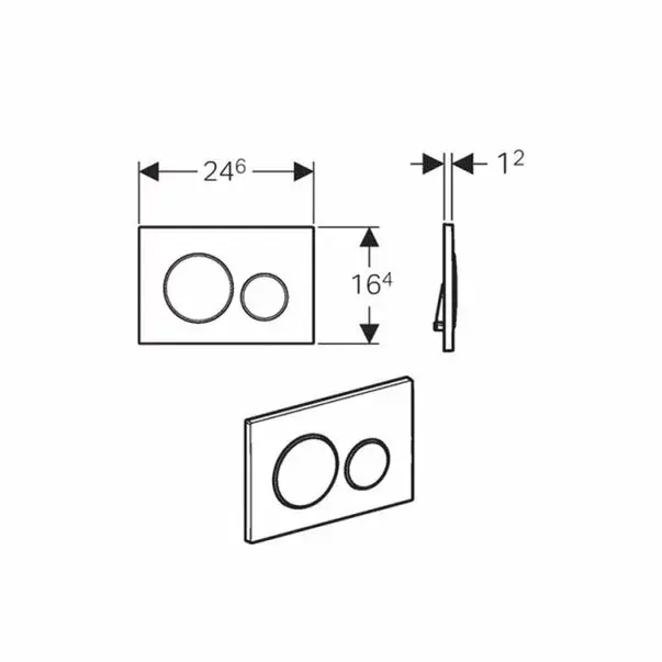 Clapeta de actionare Geberit Sigma20 alb/auriu [3]
