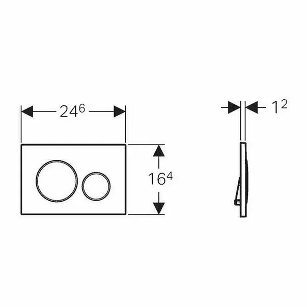 Clapeta de actionare Geberit Sigma20 crom lucios/crom mat [2]