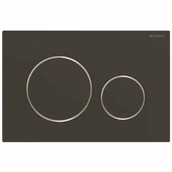 Clapeta de actionare Geberit Sigma20 negru mat / crom lucios EasyToClean [1]