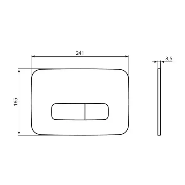 Clapeta de actionare Ideal Standard ProSys Oleas M3 gri Magnetic Grey [3]