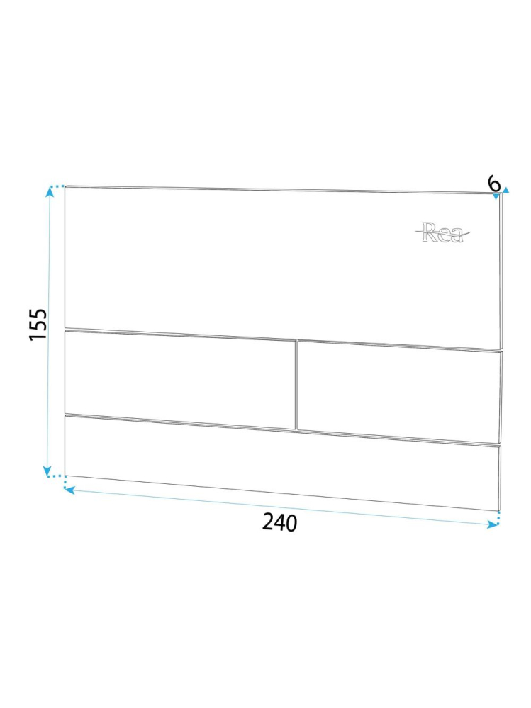 Clapeta rezervor incastrat Rea T Titan 240x155 mm K011A-Q Slim024N metal [10]