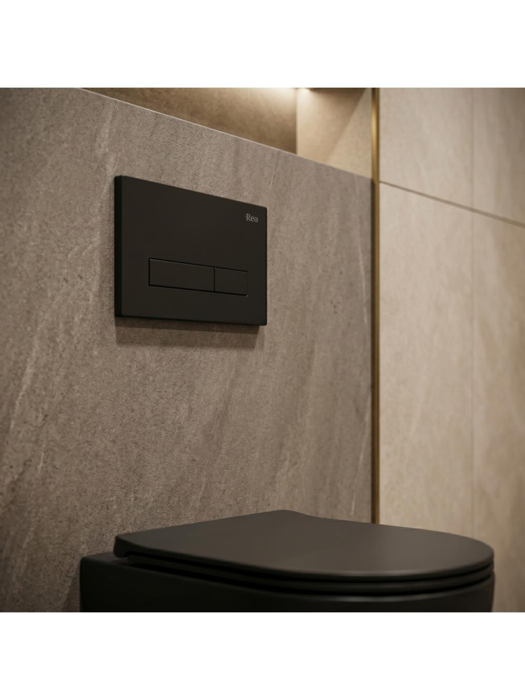 Clapeta rezervor incastrat Rea HD K011A-Q Slim 024N negru mat 245x160x35 mm [4]