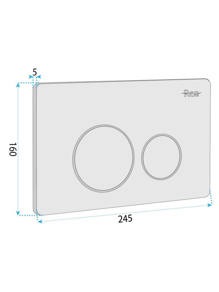 Clapeta pentru rezervor incastrat Rea I K011A-Q cupru periat [8]