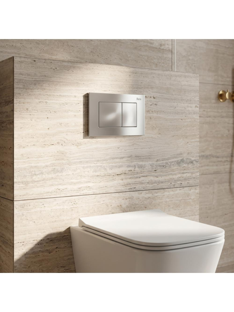Clapeta rezervor incastrat Rea Tip J K011A-Q Slim 024N argintiu satinat 245x165x40 mm [8]
