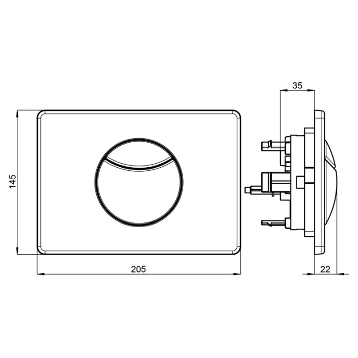 Clapeta Villeroy &amp; Boch, ViConnect, actionare dubla, crom mat [2]