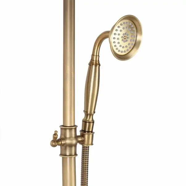 Coloana de dus cu baterie dubla comanda bronz periat Rea Bergamo [6]